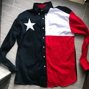 Roper Texas Flag button down